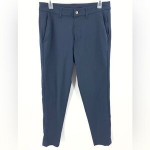Lululemon Mens Commission Pants Size 31 Slim Fit Navy Blue Stretch Casual Office